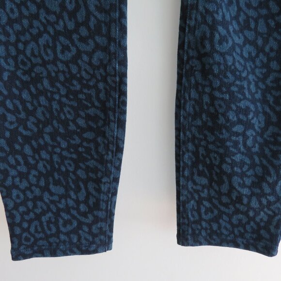 SPANX Jean-ish Slimming Ankle Leggings in Blue Denim Leopard Print - Size S - Picture 6 of 12